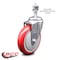 Service Caster 5 Inch Red Polyurethane Wheel Swivel 12mm Threaded Stem Caster SCC SCC-TS20S514-PPUB-RED-M1215 - alternate 4